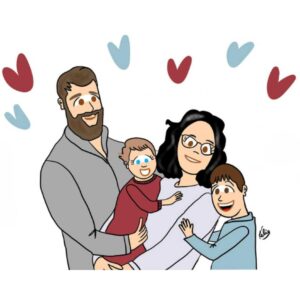 Portrait encadré jusqu'à 4 personnages inclus